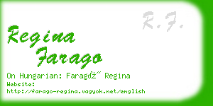 regina farago business card